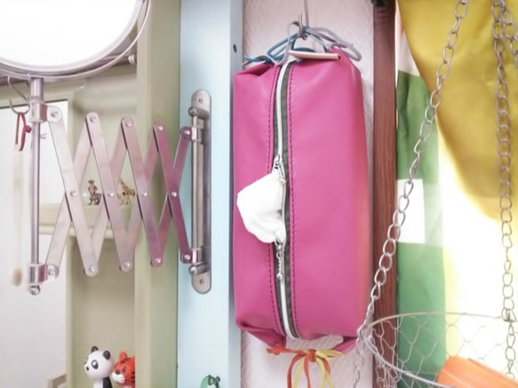 ティッシュホルダー【Pink】 3枚目の画像