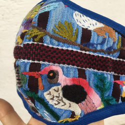 マヤのマスク　アティトラン湖のほとり　グアテマラ雑貨　民族織物 1枚目の画像