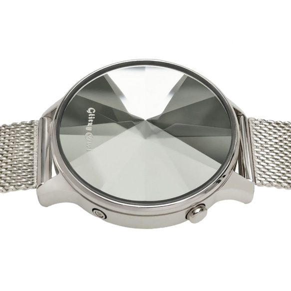 THE DIAMOND コレクション - LEDスチールカラーステンレス鋼腕時計 9枚目の画像