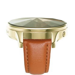 THE DIAMOND コレクション - LED ゴールドステンレス鋼タン色レザーバンド腕時計 7枚目の画像