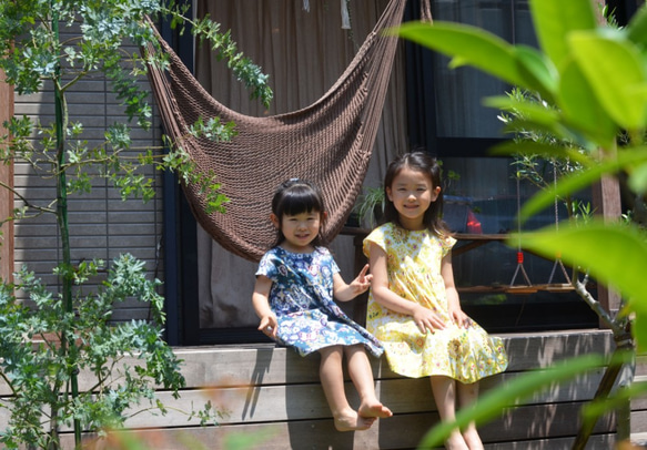 子供ワンピース　子供服　-Butterfly- オリジナル生地　コットン　【受注生産】 7枚目の画像