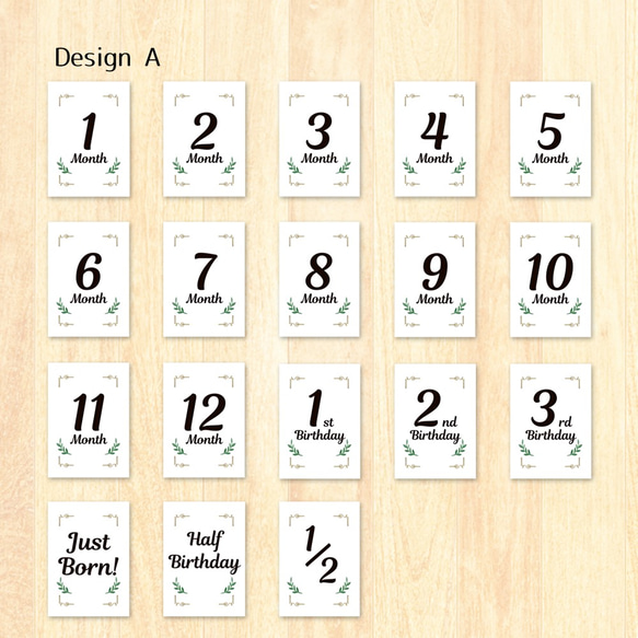 月齢カード　A 2枚目の画像