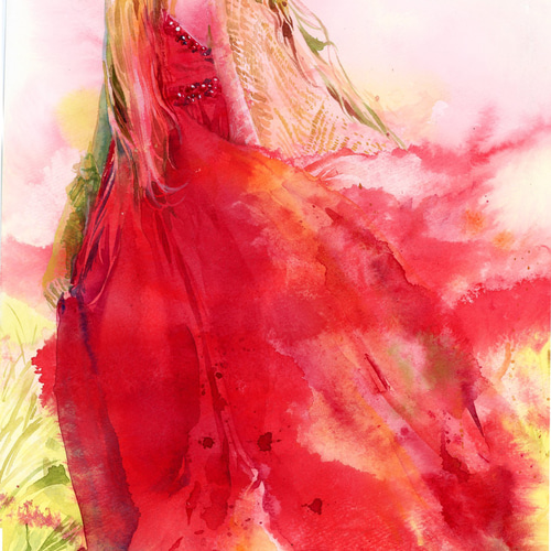 額装原画】人物画 女性 イラスト NatsukiSumitani 通販 12242559