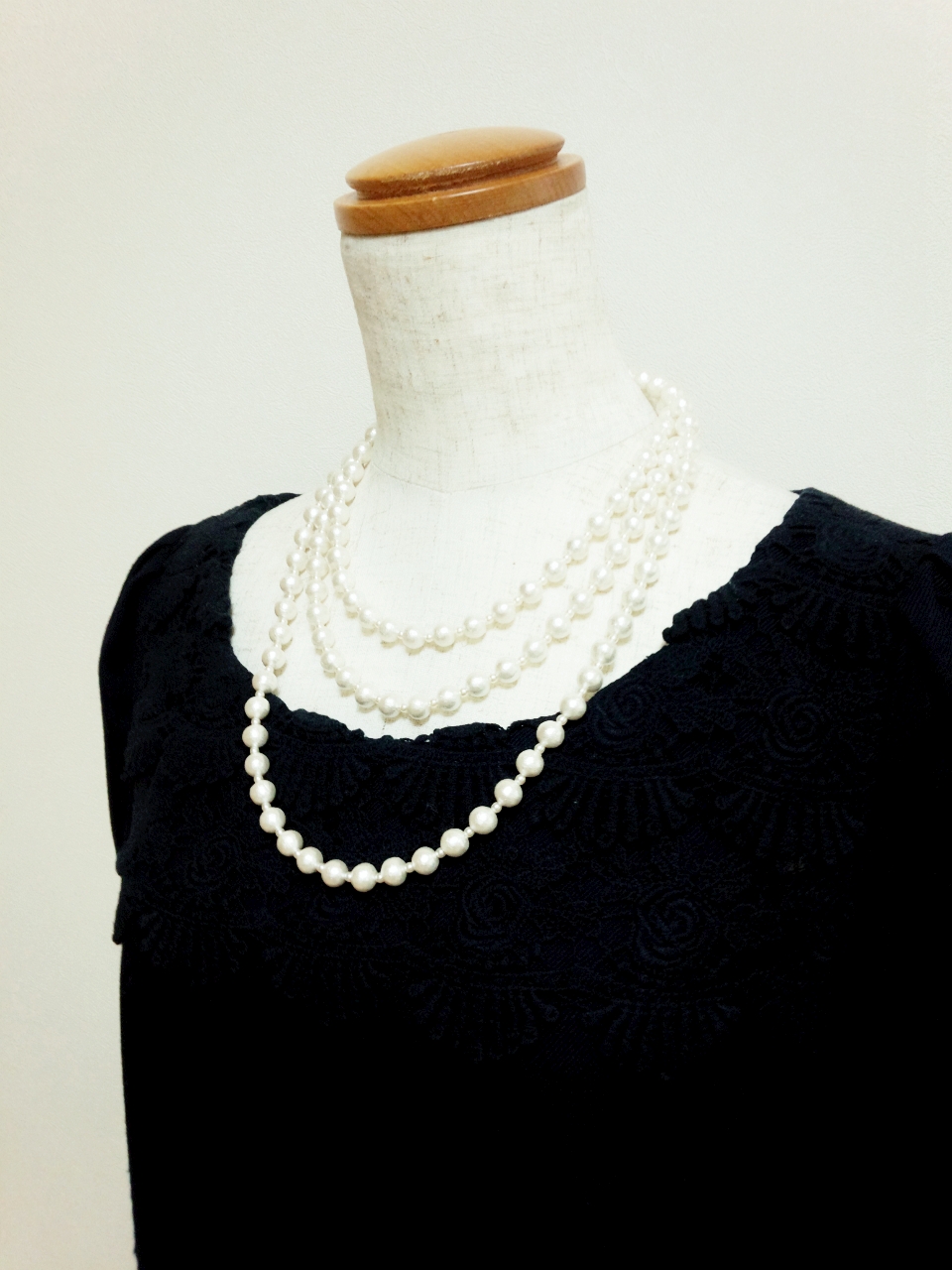 cottonpearlロングネックレス