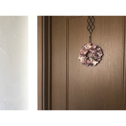 デイジーとローズマリーのくすみピンクリース　 8枚目の画像