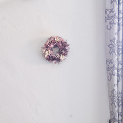 デイジーとローズマリーのくすみピンクリース　 6枚目の画像