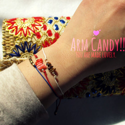 Arm Candy ♥ コードブレスレット・red 4枚目の画像