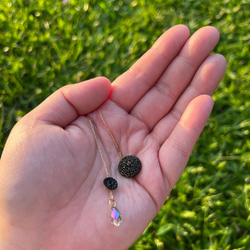 Comet - Antique Victorian black glass buttons earrings 第3張的照片