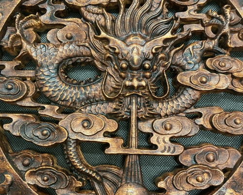 立体彫刻　龍　アンティーク　美術品 立体彫刻 龍 アンティーク 美術品