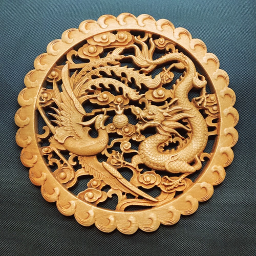 雲と龍の彫刻 鍔セット 雲龍 鍔 薩摩 龍 鍔 鐔 刀装具 時代武具 日本刀 居合 江戸期