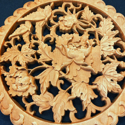 木彫レリーフ ≪熊＝Bear≫ 参次元彫刻『絆』 ウォールステッカー