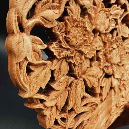 サマーセール 】百花牡丹 26.5cm（ぼたん) 参次元彫刻『雅