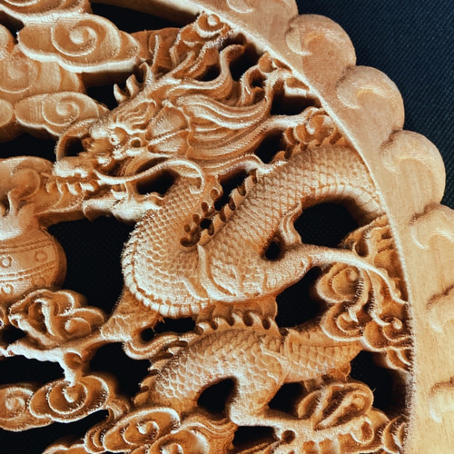 昭和レトロ 天然木 一刀彫 極上彫 蒼龍 双竜 ドラゴン 全面彫 大型 置物 昭和レトロ 天然木 一刀彫 極上彫 蒼龍 双竜 ドラゴン 全面彫 大型 置物