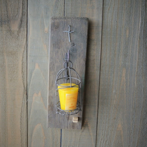 壁掛け キャンドルホルダー アンティーク風 1個 キャンドル