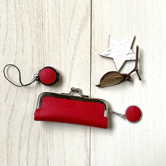 2wayコンパクトコインケース・印鑑ケース(ゴールデンレトリバーシルエットスタッズ) 4枚目の画像