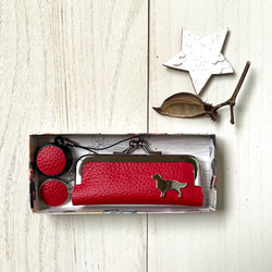 2wayコンパクトコインケース・印鑑ケース(ゴールデンレトリバーシルエットスタッズ) 8枚目の画像