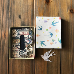 リールキーが便利なシンプルパスケース(リバティプリント　Elevenses) 3枚目の画像