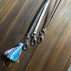 バックのように使えるスマホケース　LINTONツィード・ブルーマルチ（マルチタイプ/全機種対応　落下防止） 5枚目の画像