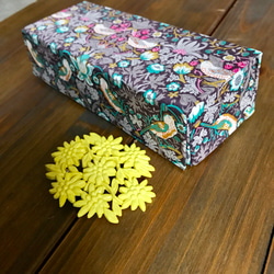 たためる箱　～メガネケース・ペンケース～（ウィリアムモリス・ストロベリースウィーフPK） 5枚目の画像