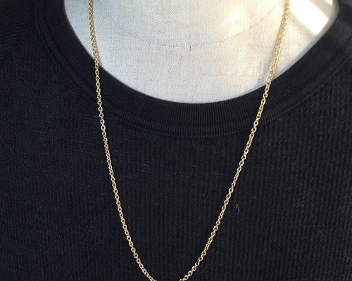 60㎝】セミロング ゴールドチェーン ネックレス メンズ シンプル