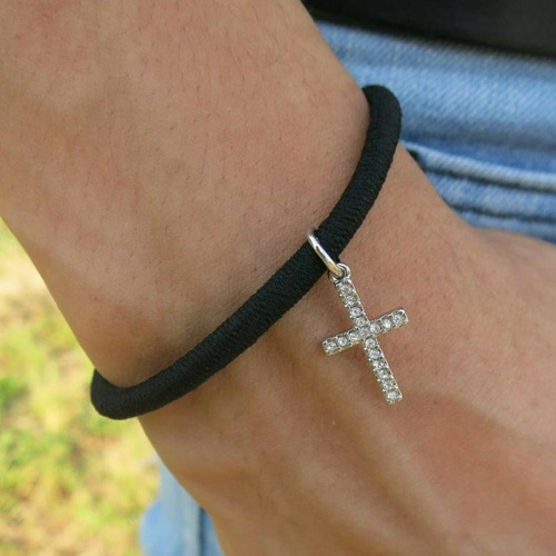 ヘアゴム ブレスレット クロス アクセサリー メンズ レディース クロスブレスレット シルバー メンズ レディース アクセサリー