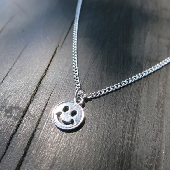 【極美品】 ネックレス スマイル シルバー スマイルネックレス シルバー 50cm メンズ レディース