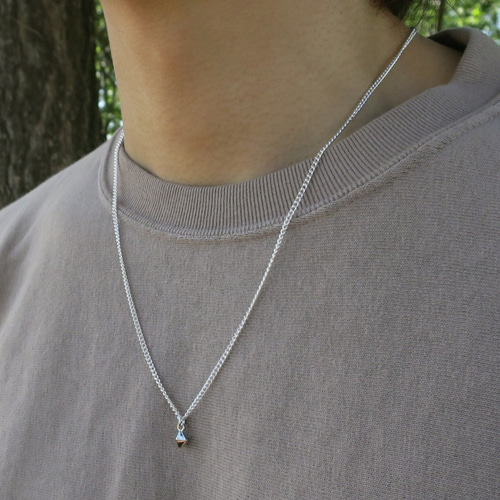 スタッズネックレス シルバー メンズ ネックレス アクセサリー 50cm  