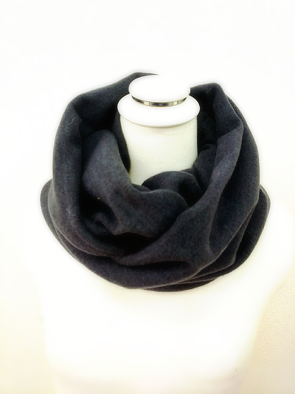 ふんわり起毛☆スヌード☆ロング　チャコールグレー