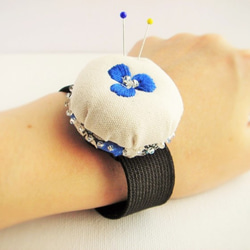 【受注生産】お花刺繍ピンクッション 4枚目の画像