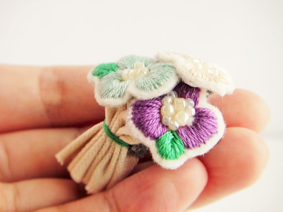 【受注生産】flower bouquet brooch 005 3枚目の画像