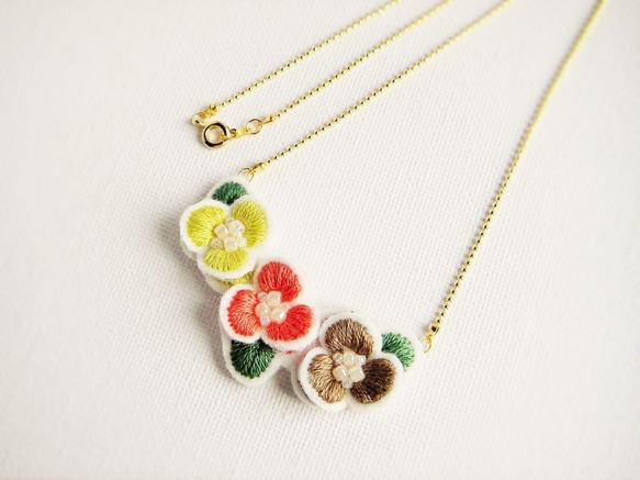 【受注生産】flower connect necklace 003 2枚目の画像