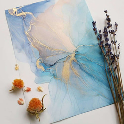 送料込 アルコールインクアート 原画 海 絵画 Shula 通販