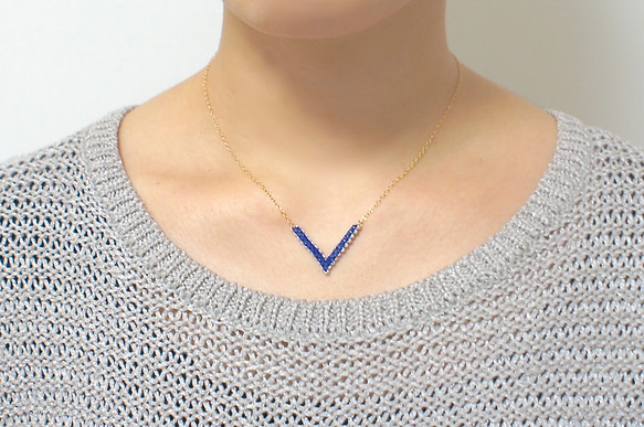 みすみ編み V Necklace 3枚目の画像