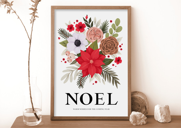 クリスマスポスター/NOEL/フラワーアート 4枚目の画像