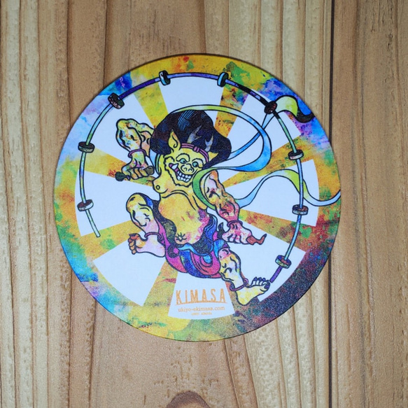 浮世絵　コースター　風神雷神セット 3枚目の画像