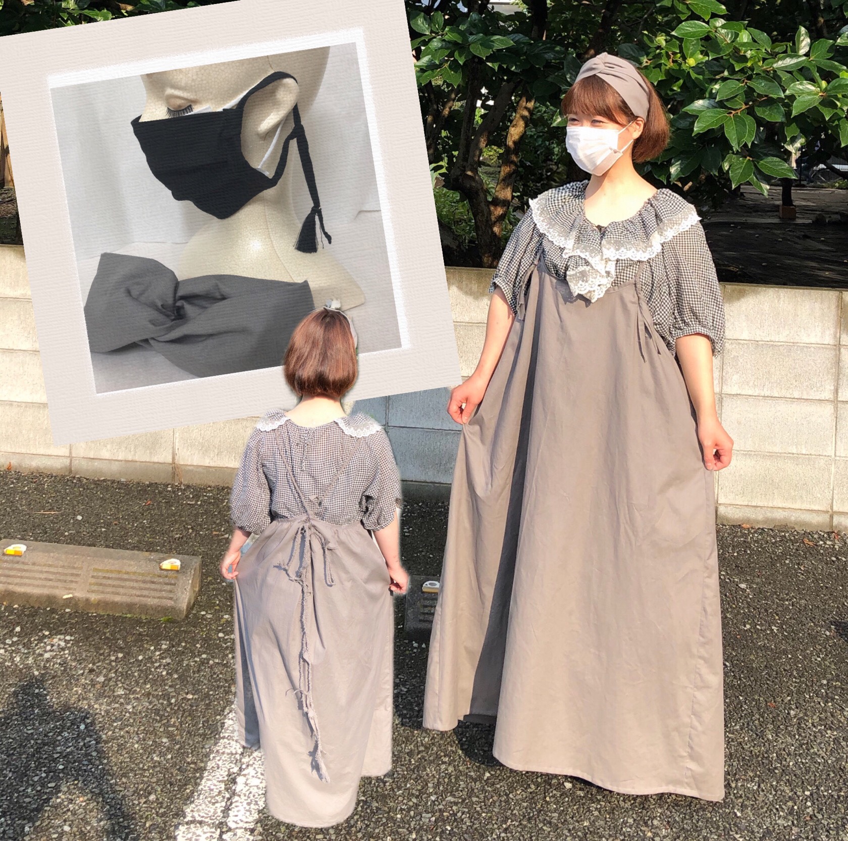 《Creema限定!! 夏の福袋》ワンピース+ターバン+マスクカバー✨ このままコーディネートできます✨