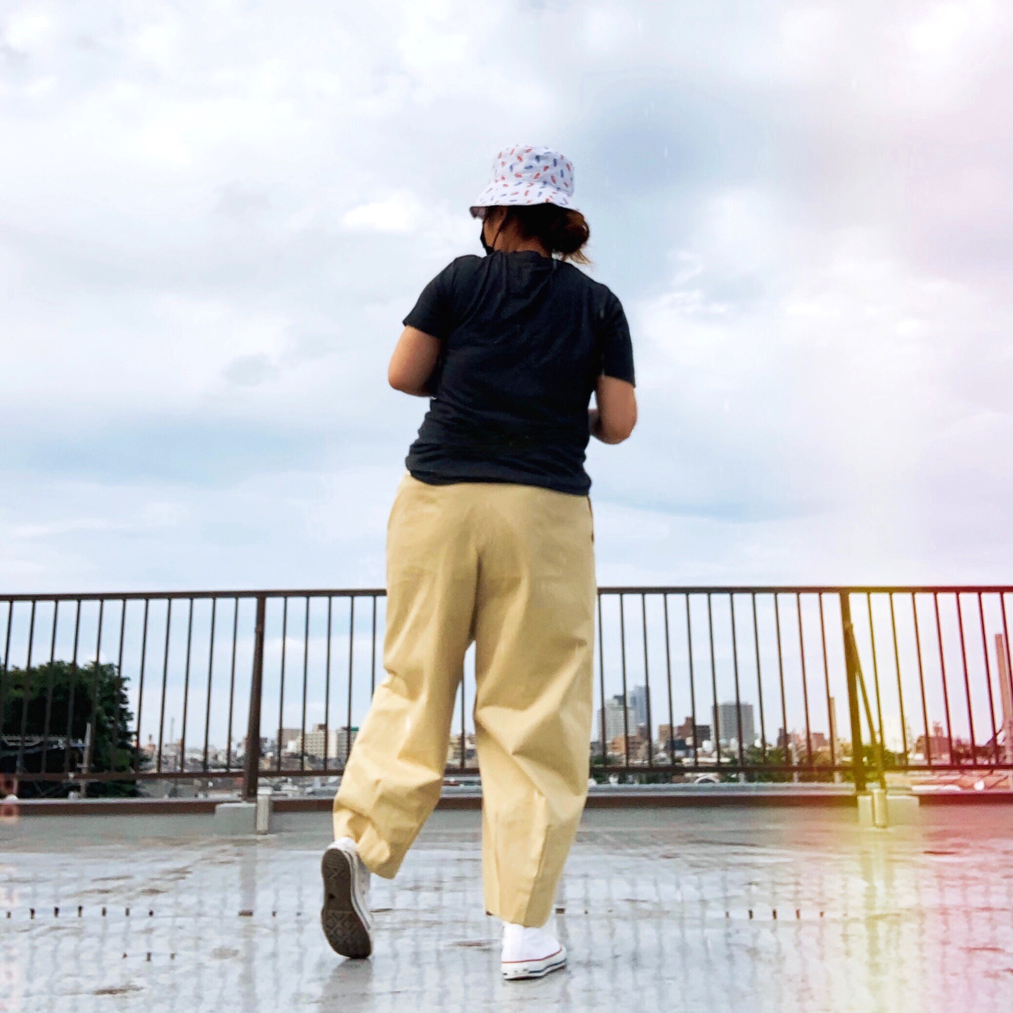 PEOPLESTYLE チノパンツ 変形シルエット カジュアル 無地 ロング 変形シルエット PEOPLESTYLE ロング 無地 チノパンツ カジュアル