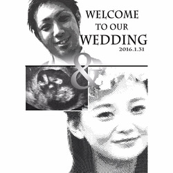 【映画ポスター風ホワイト】A3台紙　結婚式　ウェルカムボード　【r】 2枚目の画像
