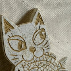 猫のブローチ 猫は魚が好きニャのだ（ No.47&80）2種セット 5枚目の画像
