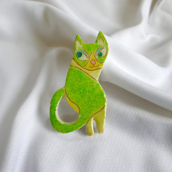 ★ブローチ★    茶猫　レジン 茶猫 レジン ブローチ