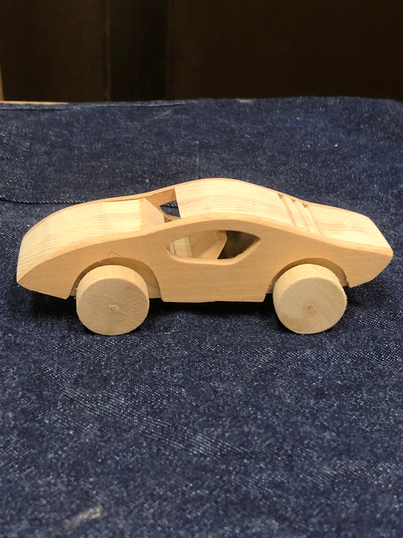 爺の木のおもちゃ、コロコロくるま、スポーツカー2 2枚目の画像