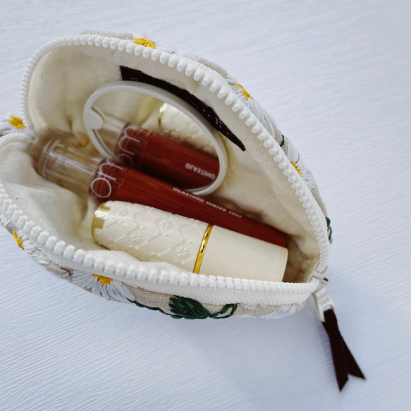 小雛菊系列(口紅包)/mini化妝包/零錢包/mini萬用包/雜物包 第2張的照片