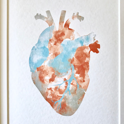 A4判 アートポスター 心臓 2枚目の画像