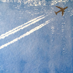 飛行機雲 A4判 アートポスター 2枚目の画像