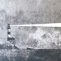 灯台 - 夜 A4判 アートポスター 2枚目の画像