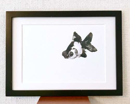 入墨アート大判ポスター パンダ金魚 A4判 アートポスター イラスト hal0819 通販 5070955