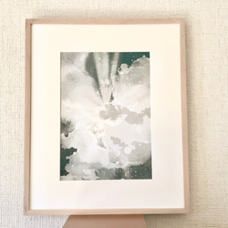 雲に隠れた太陽 monochrome A4判 アートポスター 3枚目の画像