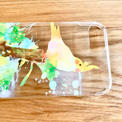 オカメインコ iPhoneケース 【クリア】 2枚目の画像