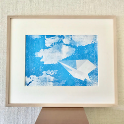 紙飛行機 A4判 アートポスター イラスト hal0819 通販 9398253