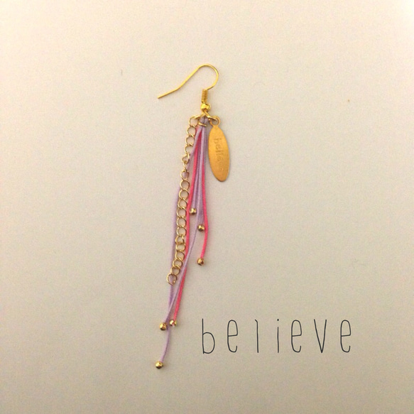 "believe" ピアス 1枚目の画像